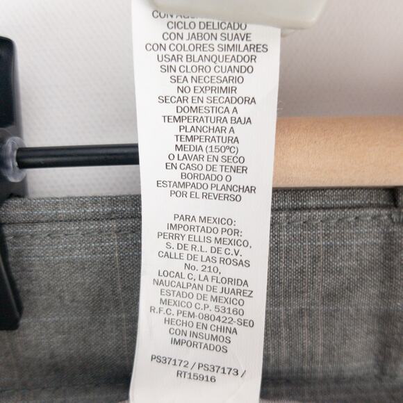 Perry Ellis Travel Lux Dress Pants Men's 40x32 Gray Polyester Blend New Tags - Picture 12 of 16